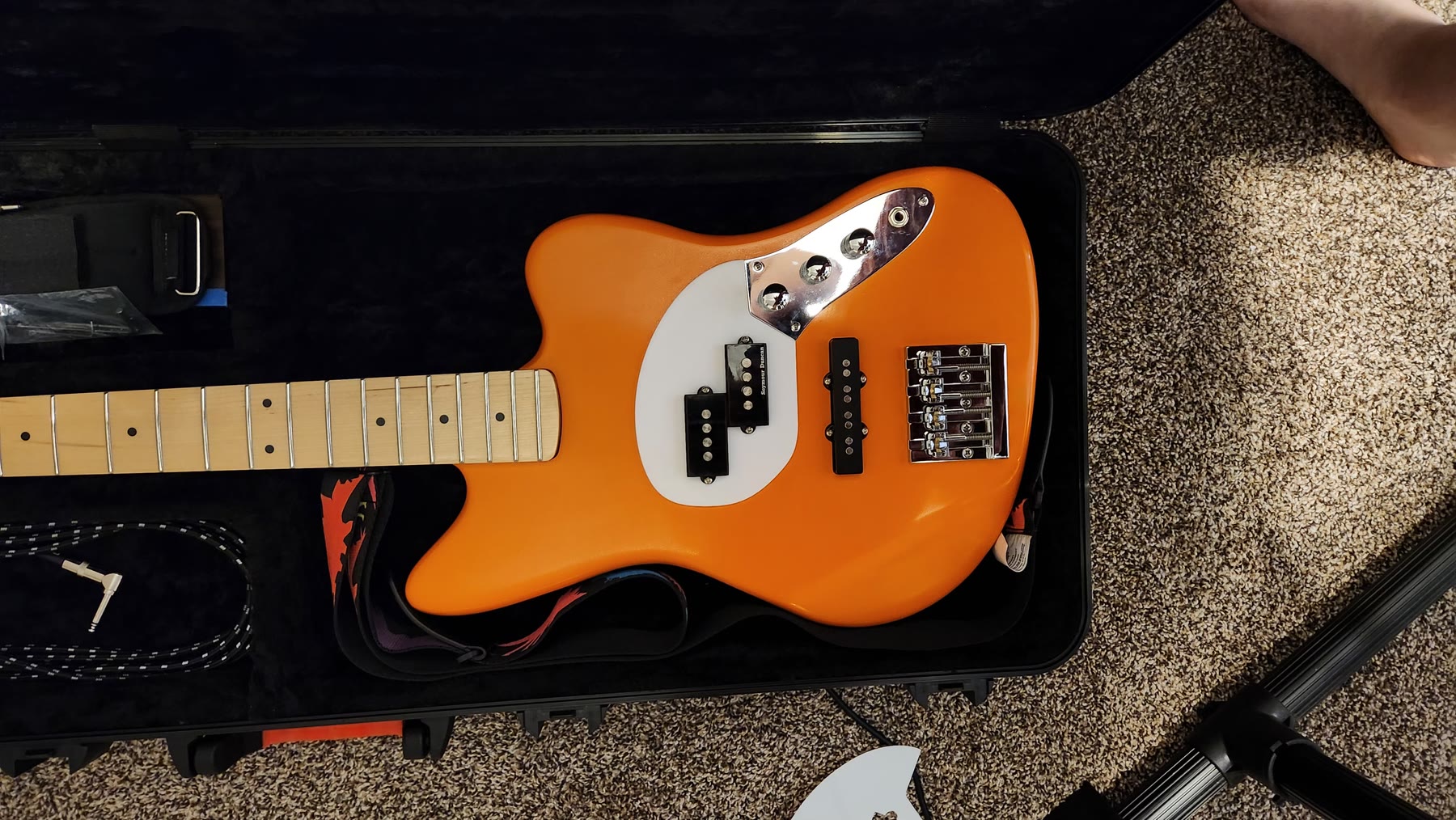 Minimal grey 3D-printed pickup surround chosen for the final build