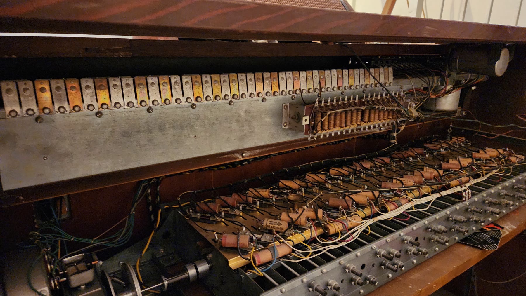 Vintage organ tone generator circuit board and wiring harness